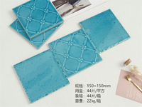 Carrelage mural en brique artistique moderne rétro effet glace craquelée 150x150 pour salle de bain, cuisine, salon, hôtel, club, mur de fond