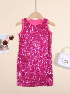 OEM ODM en stock, robe scintillante sans manches pour occasions spéciales, cosplay, <span class=keywords><strong>chanteuse</strong></span>, concours de beauté, 3-14 ans, un cadeau glamour et élégant - Product Image 4