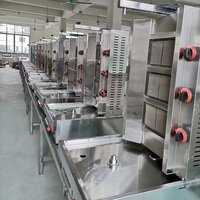 Machine à shawarma à gaz à prix d'usine à vendre/machine commerciale de fabrication de doner kebab à 4 brûleurs