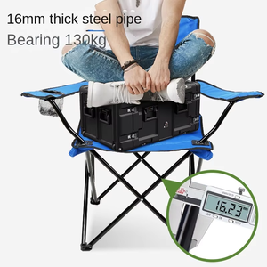 Silla de Camping Plegable Reclinable de Doble Asiento, Portátil, con Sombrilla Extraíble y Parasol Reforzado, Estructura de Acero Inoxidable, para Viajes - Product Image 4