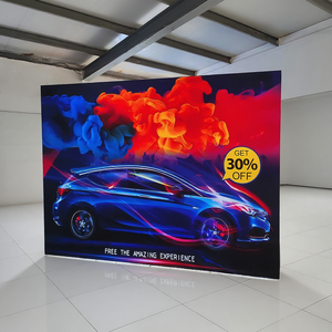 Espositore Pop-Up Pieghevole in Lega di Alluminio con Pannello Retroilluminato a Rete Illuminata, Design Moderno a Scorrimento Digitale - Product Image 2