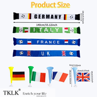 1 ensemble Écharpe et Bannière de Fête, Klaxons de Support, Drapeaux de Pays pour les Événements Sportifs de la Coupe du Monde 2026, Matchs de Football