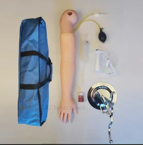 Kit de punção arterial e infusão, prática braço de treinamento de punção arterial no sangue