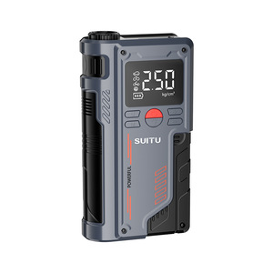 מדחס אוויר מתנפח צמיגים נטענים לרכב משאבה חשמלית מסך פלאש LED עם סט זרבובית ספק כוח הפעלה חירום - Product Image 1