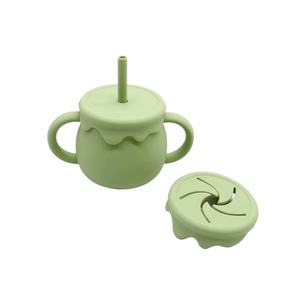 Gobelet à paille créatif pour enfants, anti-chute, avec poignée, en silicone de qualité alimentaire, grande capacité, pour collations, vente en gros 2026 - Product Image 6