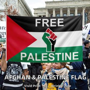Drapeau palestinien en polyester, impression numérique, anti-plis, 3x5 pieds, pour agiter le drapeau - Product Image 2