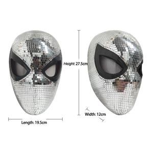 Máscara de Cabeza de Spider-Man con Acabado de Espejo, Casco de Cosplay Reflectante Disco para Fiesta de Halloween, Festival de Cosplay - Product Image 6