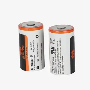 ER34615 Li-Ion High Power ER34615 Battery Cell Lithium Ion Battery Li-SOCl2 (RICHLIGHT) 19000mAh 3.6V