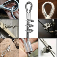 Collier de serrage en U forgé en acier inoxydable de 8 à 16 mm pour câble métallique, attache de câble pour connexions d'extrémité de câble, ligne de sécurité