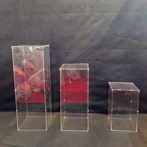 Colonna/Piedistallo Quadrato in Acrilico Trasparente Smontabile Altezza 40cm per Decorazioni <span class=keywords><strong>Eventi</strong></span> Matrimoni Natale - Product Image 4