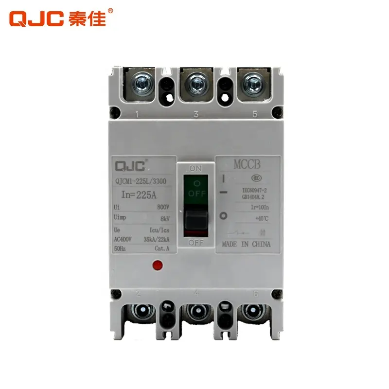 QJC مصنع OEM ODM M1-225L/3300 نوع 3P 225A Mccb رمز الكهربائية مكب