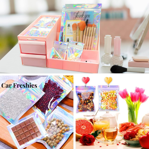 Cute Small Plastic Color Smell Proof Ziplock Foil Pouch Baggies Holographic Resealable Packaging <b>Bags</b> - Product Image 2