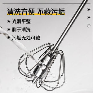 Fouet rotatif manuel en acier inoxydable pour les blancs d'œufs, outil de mélange pour la pâtisserie, ustensile pratique pour remuer - Product Image 3