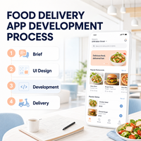 Desarrollo de Aplicaciones Personalizadas para Pedidos de Comida a Domicilio para IOS y Android con Menú de Restaurante, Pago y Seguimiento en Tiempo Real