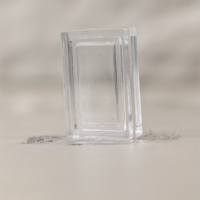 Boîte cadeau de collection, capsule hermétique pour barre métallique rectangulaire de 1 gramme, étui en plastique transparent, dimensions intérieures environ 15*8*1 MM