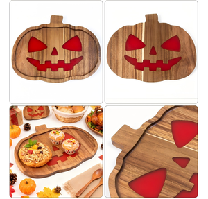 Planche à <span class=keywords><strong>fromage</strong></span> en résine effrayante, plateau en bois sur le thème d'Halloween, planche à découper pour les fêtes, divertissement, bois massif avec design personnalisé - Product Image 4