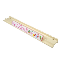 Support de tuiles de mahjong en acrylique massif personnalisé, design festonné, crème, 20 pouces