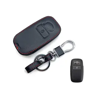 Capa de couro para chaves de carro, porta-chaves para Toyota Rise, porta-chaves para carro Rocky, porta-chaves com controle remoto, alarme para chaveiro