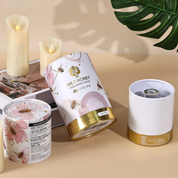 Emballage cylindrique en carton kraft de luxe pour aliments personnalisés écologiques, thé, café, bougies, boîte ronde en verre pour miel, tube en papier