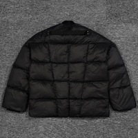 Veste d'hiver personnalisée à bulles d'air pour hommes, manteau en duvet d'oie unie noire, veste en duvet de canard pour hommes