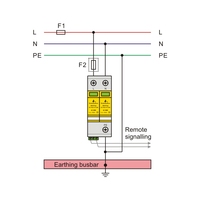 AC SPD T2 275V 320V 385V 20kA-40kA 2P Parafoudre Dispositif de protection contre les surtensions Parafoudre Parafoudre pour monophasé