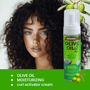 OEM/ODM Ensemble de soin capillaire à séchage rapide 200 ml pour cheveux bouclés, mousse crème à tenue forte avec huile de coco pour contrôler les frisottis et styliser - Product Image 2