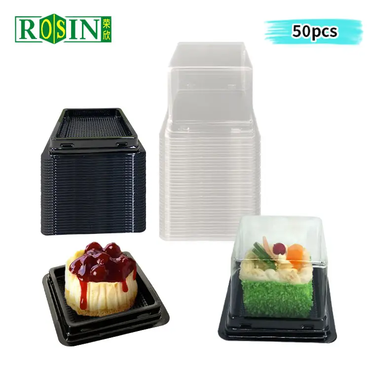Прозрачная коробка для выпечки, кондитерских изделий, пластиковая коробка для десертов
