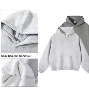 Bán Buôn Unisex Bông Polyester Hoodies Biểu Tượng Tùy Chỉnh Dày Trống Lông Cừu Nặng Người Đàn Ông Của Áo Thun Hoodies - Product Image 3
