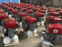 Moteur diesel monocylindre refroidi par eau ZS1115 20 CV, facile à utiliser, haute qualité, démarrage électrique, emballage en boîte en bois, livraison directe