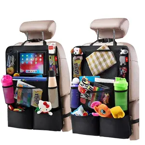 Backseat Car Organizer, Kick Mats Back Seat Protector with Touch Screen Tablet Holder, Car Back Seat Organizer for Kids