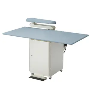 Industrial vacuum ironing table with swing arm