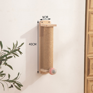 Gato Vertical Coçar Placa Sisal De Madeira Sólida Gato Durável Arranhando Post Pet Cat Pet Supplies - Product Image 3