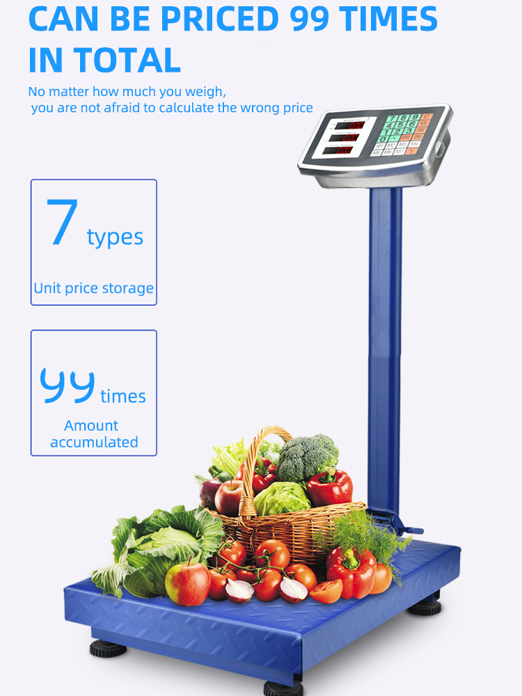 TCS 100kg electronic platform scales professional for floor weighing industrial 150kg digital platform scale