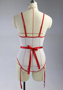 W338 Nouveau Sous-Vêtements <span class=keywords><strong>Pas</strong></span> <span class=keywords><strong>Cher</strong></span> Chinois Grand Filet Creux Infirmière Uniforme Tentation Ceinture Jarretière Lingerie Femmes Vêtements Sexy - Product Image 3