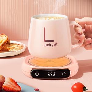 Kingze-Calentador de <span class=keywords><strong>taza</strong></span> inteligente portátil personalizado para oficina, regalo para el hogar, control de temperatura USB, juego de tazas de té y café para escritorio - Product Image 2