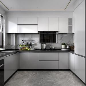 Système professionnel d'armoires de <span class=keywords><strong>cuisine</strong></span> sur mesure <span class=keywords><strong>avec</strong></span> tiroirs de rangement profonds <span class=keywords><strong>Armoire</strong></span> de garde-manger à îlot intégré - Product Image 5