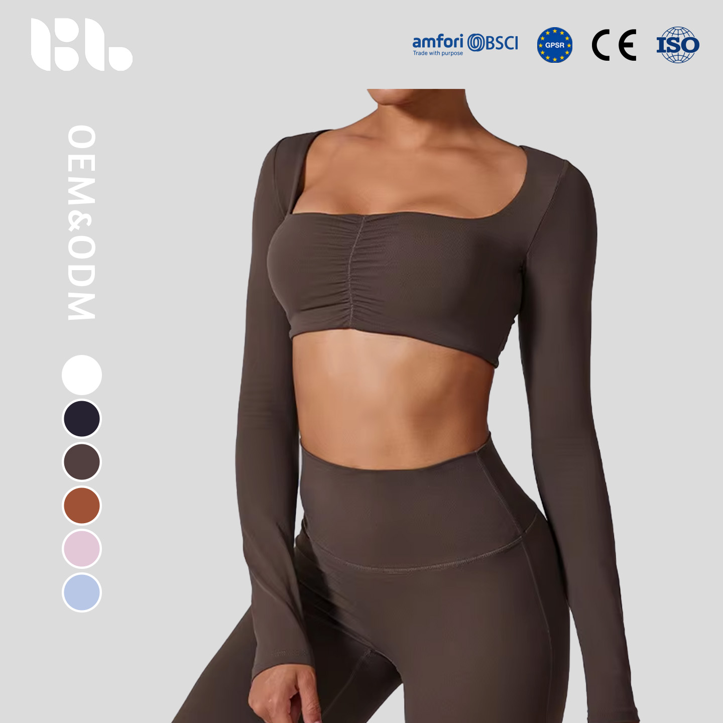 2025 New Design Wholesale High Quality Yoga Crop Top Long Sleeve New Style Shrugs Custom logo Women Long Sleeve