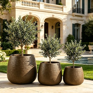 Pots <span class=keywords><strong>de</strong></span> plantes en ciment <span class=keywords><strong>de</strong></span> style classique européen, <span class=keywords><strong>pour</strong></span> l'extérieur/l'intérieur, durables, ronds, écologiques, <span class=keywords><strong>grand</strong></span> <span class=keywords><strong>pot</strong></span> à <span class=keywords><strong>olivier</strong></span> <span class=keywords><strong>pour</strong></span> le jardin - Product Image 1