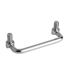 LS506 304 Stainless Steel Metal 90 Degree Mechanical Equipment Metal 3-15/16" Center To Center Folding Pull Handle
