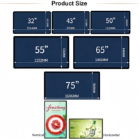 Pantalla LED de 43 Pulgadas para Montaje en Pared, Máquina de Publicidad Vertical para Escaparates, Mini Pantalla Publicitaria para Tiendas