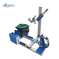 Positionneur de soudage pneumatique à double rail de guidage horizontal, avec support de torche, pour tuyaux lourds de 300 kg, avec trou traversant de 170 mm, tête et contre-tête