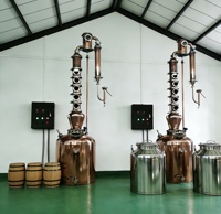 Distillateur d'alcool domestique JiangMan - Modèle populaire 200 L avec colonne de distillation à plaques de cuivre à bulles de 4'' et 6''
