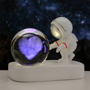 Jupiter Terre <span class=keywords><strong>lune</strong></span> Boule de Cristal 3D Laser Gravé Quartz Boule De Verre Sphère Décoration Cadeau veilleuse pour chambre - Product Image 3