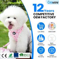 Harnais pour chien personnalisé anti-traction avec 3 boucles et poignée de sécurité, ensemble collier et laisse personnalisable, fabricant de harnais de luxe pour chien