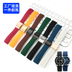 สายนาฬิกาซิลิโคนลายปากแบนสามารถใช้แทนของ tensoo Omega DW <span class=keywords><strong>Seiko</strong></span> Submariner แบบละเอียด City Casio - Product Image 5