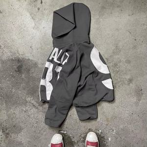 Sudadera con Capucha Vintage Personalizada de Fabricante OEM, de Gran Peso, con Relieve, Hombros Caídos, Corte Holgado y Corto, con Lavado Ácido para Hombre - Product Image 2