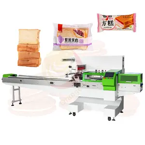 MY China Cookie SUS 304 Flow Type Big Bar Chocolate Manual Pack Stick Ice Cream Wrapping Machine