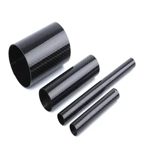 Tube en <span class=keywords><strong>fibre</strong></span> de carbone à module élevé personnalisé, arbre composite structurel aérospatial, léger, ultra-rigide - Product Image 5