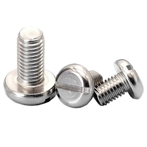 Viti meccaniche viti a due staffe a testa tonda scanalate in acciaio inossidabile - Product Image 1