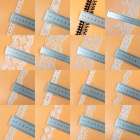 Kain Bordir Katun Putih Trim Bordir Renda Hitam Putih